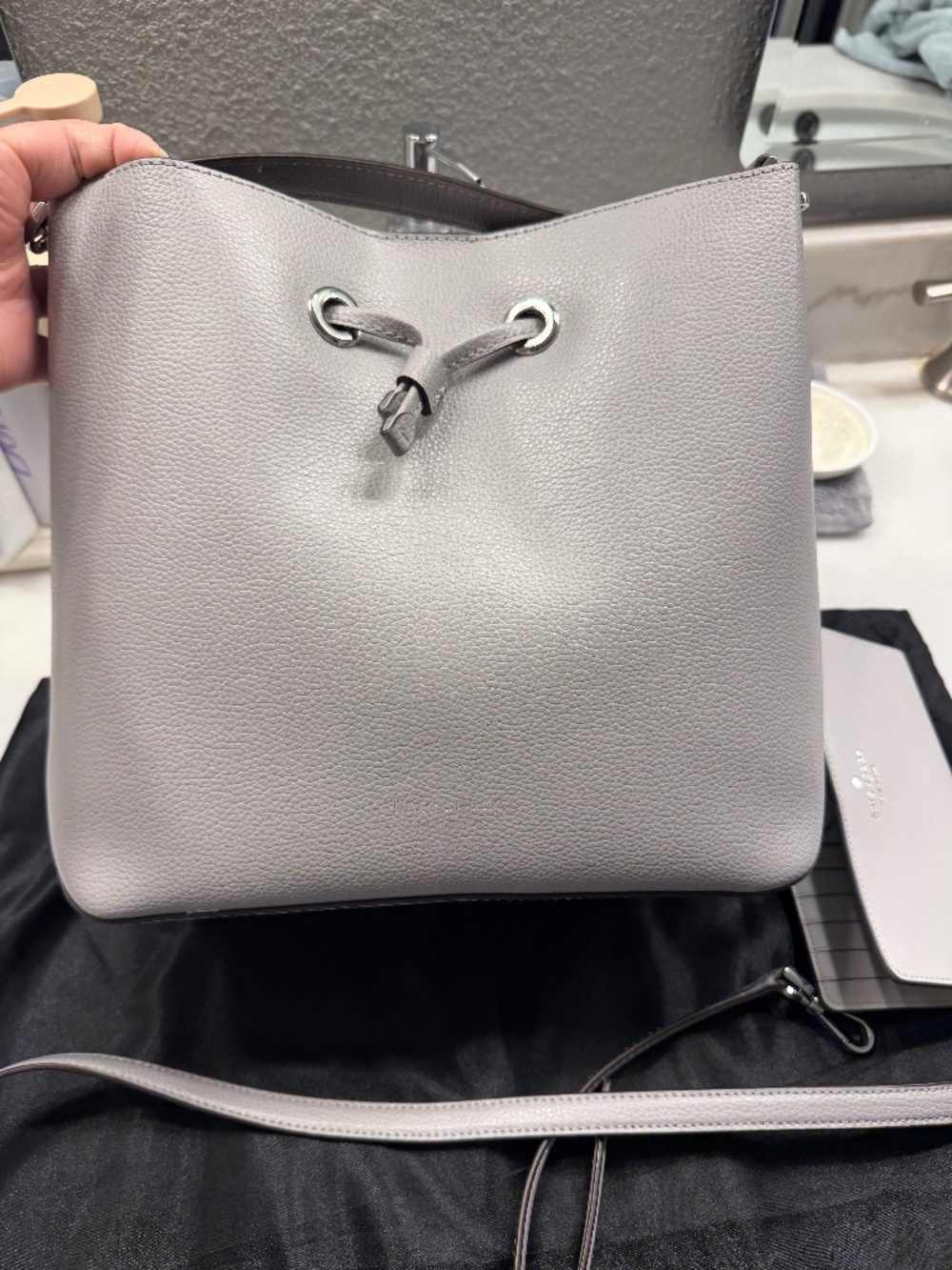 Kate Spade gray purse and wallet bundle